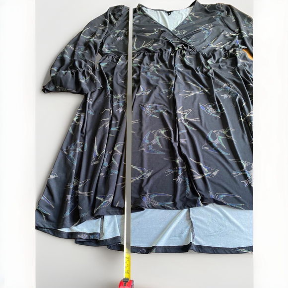 Torrid Mini Studio Knit Babydoll Dress With Long Sleeves Women’s Size 4 - Picture 4 of 8